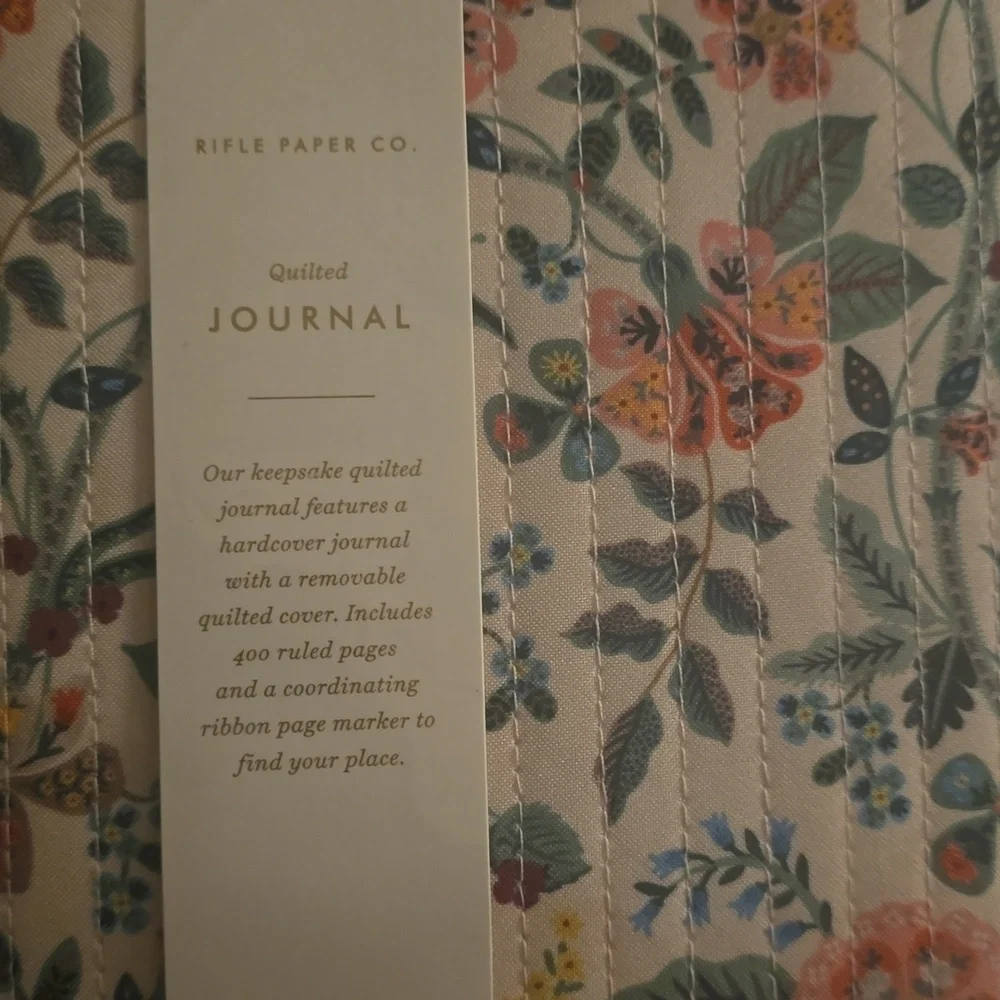 ♥️BUY 5 GET 3 FREE  Rifle Paper Co. Quilted Gracie Journal, Retail $42.00 USD